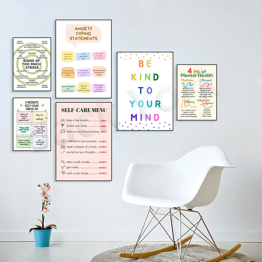 Self Care Check In Poster, Men - Health Wellness Poster recensione e prezzo